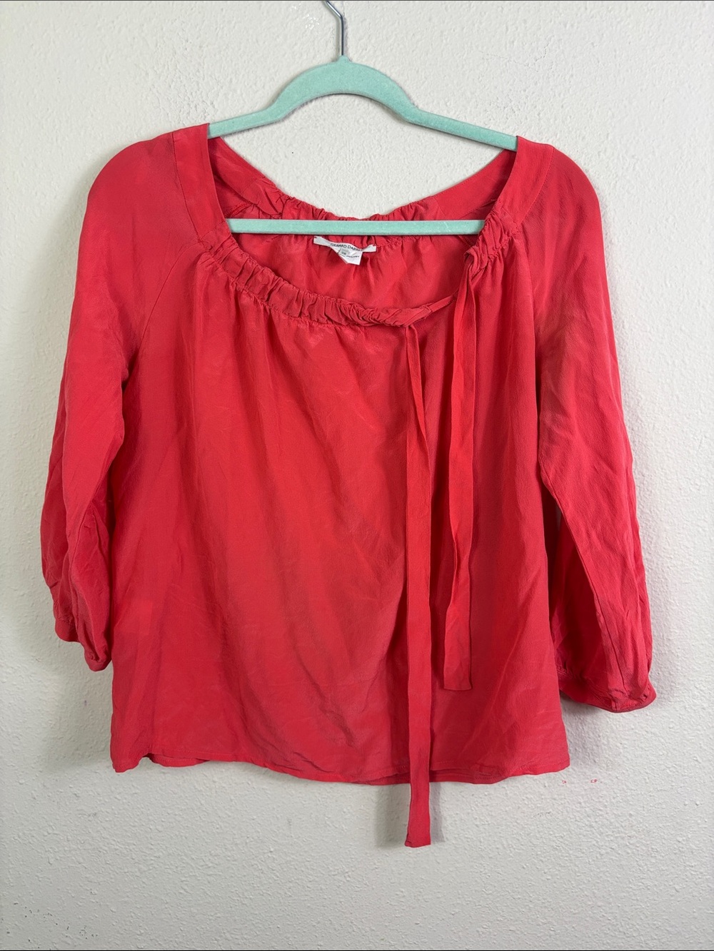 Gerard Darel Silk Top Orange Tie Neck size 38 (US 6)‎